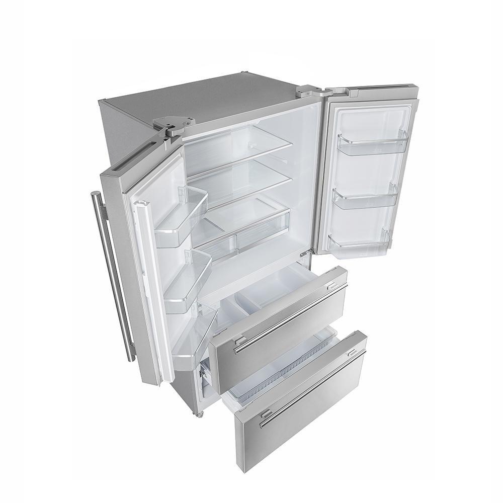 FORNO Gallipoli 36" French Door Refrigerator 19 cu.ft with Built-in Style Grille Trim Kit - FFRBI1820-40SG