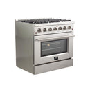 Forno 36" Galiano Gas Range with 6 Burners and Convection Oven