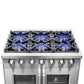 Forno 36-Inch Gas Range with 6 Burners, 120,000 BTUs, & French Door Gas Oven in Stainless Steel 