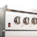 FORNO Maniago 48" Gold Freestanding Dual Fuel Range Gas Cooktop with 240v Electric Oven - 8 Burners, Griddle, and Double Oven -FFSGS6156-48