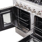 Forno 48-Inch Galiano Gas Range with 8 Gas Burners, 107,000 BTUs, & French Door Gas Oven in Stainless Steel FFSGS6444-48