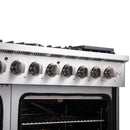 Forno 48-Inch Galiano Gas Range with 8 Gas Burners, 107,000 BTUs, & French Door Gas Oven in Stainless Steel FFSGS6444-48