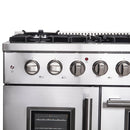 Forno 48-Inch Galiano Gas Range with 8 Gas Burners, 107,000 BTUs, & French Door Gas Oven in Stainless Steel FFSGS6444-48