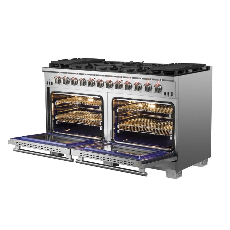 Forno 60-Inch Gas Range with 10 Burners and 200,000 BTUs