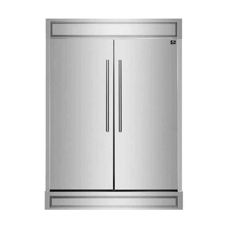 FORNO 60-Inch Maderno 2-Piece Convertible Built-In Refrigerator/Freezer with Decorative Grill Trim, 27.2 cu.ft. - FFFFD1722-60S - MyBBQDirect