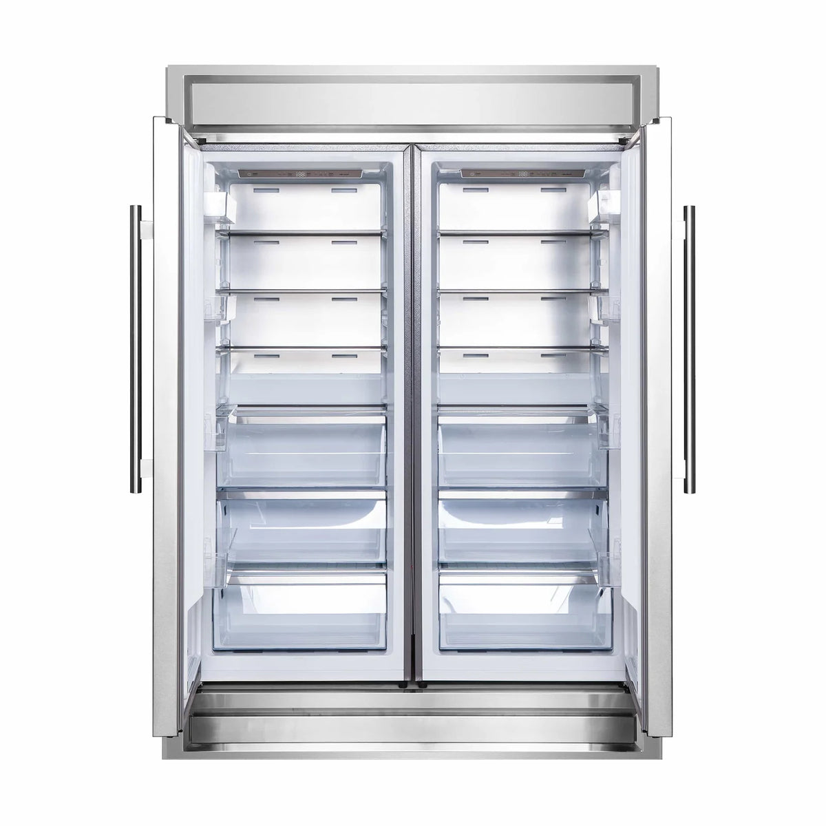 FORNO 60-Inch Maderno 2-Piece Convertible Built-In Refrigerator/Freezer with Decorative Grill Trim, 27.2 cu.ft. - FFFFD1722-60S - MyBBQDirect