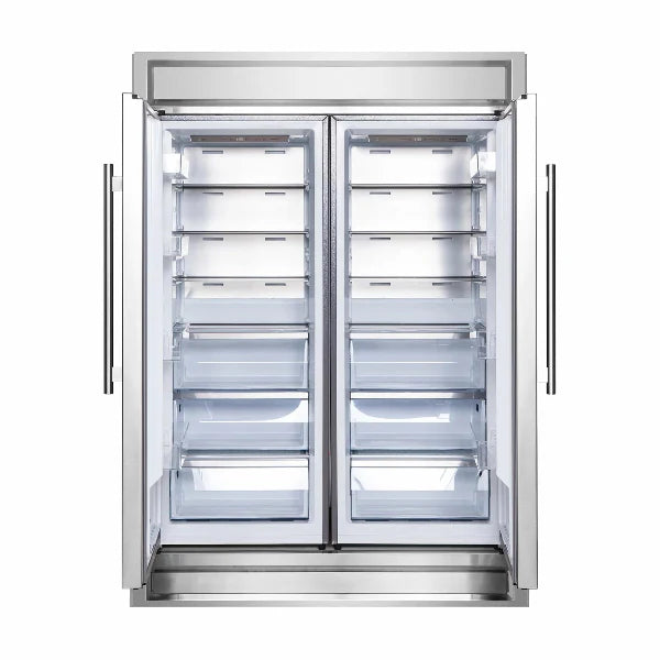 Empty FORNO 60-Inch Maderno 2-Piece Convertible Built-In Refrigerator/Freezer