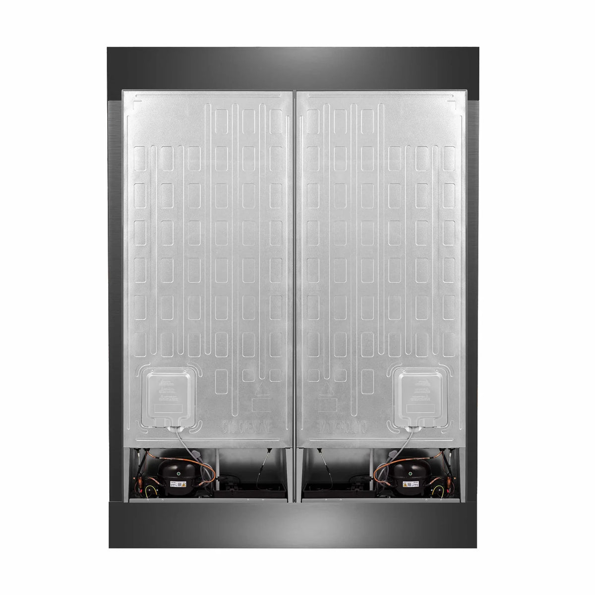FORNO 60-Inch Maderno 2-Piece Convertible Built-In Refrigerator/Freezer with Decorative Grill Trim, 27.2 cu.ft. - FFFFD1722-60S - MyBBQDirect