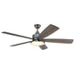 FORNO 60” Voice Activated Smart Ceiling Fan in Brushed Nickel with Reversible Blade - CF01360-BNP