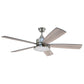 FORNO 60” Voice Activated Smart Ceiling Fan in Brushed Nickel with Reversible Blade - CF01360-BNP