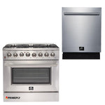 Forno Appliance Package- 36 Inch Gas Range, Dishwasher, FDWBI-FFSGS6244-36 - MyBBQDirect