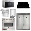 Forno Appliance Package - 36 Inch Gas Range, Range Hood, Refrigerator, Microwave Drawer, Dishwasher, Cook Top, FCTIN-FFSGS6244-36