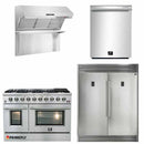 Forno Appliance Package - 48 Inch Gas Range, 60 Inch Refrigerator, Range Hood, Dishwasher, FRH-FFSGS6244-48HB