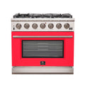 FORNO Capriasca - Titanium Professional 36" Freestanding Colored Door Gas Range FFSGS6260-36