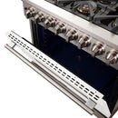 FORNO Capriasca - Titanium Professional 36" Freestanding Dual Fuel Electric 240V Colored Door Oven Range FFSGS6187-36