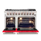 FORNO Capriasca - Titanium Professional 48" Freestanding Colored Door Gas Range FFSGS6260-48WHT