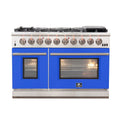 FORNO Capriasca - Titanium Professional 48" Freestanding Colored Door Gas Range FFSGS6260-48WHT
