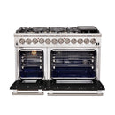 FORNO Fratta - Platinum Professional 48" Freestanding Dual Fuel Electric 240V Colored Door Oven Range FFSGS6187-48