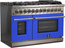 FORNO Fratta - Platinum Professional 48" Freestanding Dual Fuel Electric 240V Colored Door Oven Range FFSGS6187-48