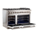 FORNO Fratta - Platinum Professional 48" Freestanding Dual Fuel Electric 240V Colored Door Oven Range FFSGS6187-48