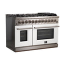 FORNO Fratta - Platinum Professional 48" Freestanding Dual Fuel Electric 240V Colored Door Oven Range FFSGS6187-48