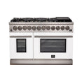 FORNO Fratta - Platinum Professional 48" Freestanding Dual Fuel Electric 240V Colored Door Oven Range FFSGS6187-48