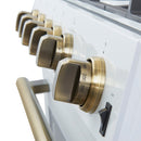 Forno Espresso 30” Gas Range in Stainless Steel with Silver Handles, FFSGS1116-30