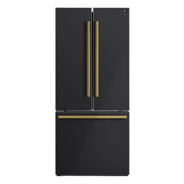 FORNO Espresso Gallipoli 30-inch 17.5 cu. ft. French Door Refrigerator with Ice Maker 