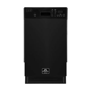 FORNO Espresso Polo 18" Built-in Dishwasher in Black, FDWBI8041-18BLK