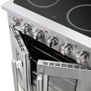 FORNO Galiano 30-Inch French Door Electric Range with Convection Oven in Stainless Steel - FFSEL6917-30