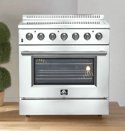 FORNO Galiano 36-Inch Electric Range with Convection Oven in Stainless Steel - FFSEL6083-36