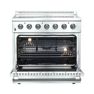 FORNO Galiano 36-Inch Electric Range with Convection Oven in Stainless Steel - FFSEL6083-36