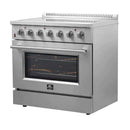 FORNO Galiano 36-Inch Electric Range with Convection Oven in Stainless Steel - FFSEL6083-36