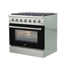 FORNO Vittorio - Gold Professional 36" Freestanding Colored Door Gas Range FFSGS6244-36WHT