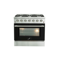 FORNO Vittorio - Gold Professional 36" Freestanding Colored Door Gas Range FFSGS6244-36WHT