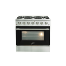 FORNO Vittorio - Gold Professional 36" Freestanding Colored Door Gas Range FFSGS6244-36WHT
