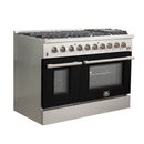 FORNO Vittorio - Gold Professional 48" Freestanding Colored Door Gas Range FFSGS6244-48RED