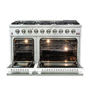 FORNO Vittorio - Gold Professional 48" Freestanding Colored Door Gas Range FFSGS6244-48RED