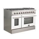 FORNO Vittorio - Gold Professional 48" Freestanding Colored Door Gas Range FFSGS6244-48RED