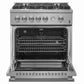 Forno Giovanni 30-inch Gas Range with 5 Gas Burners Convection Gas Oven with Temperature Gauge in Stainless Steel - FFSGS6274-30