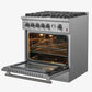 Forno Giovanni 30-inch Gas Range with 5 Gas Burners Convection Gas Oven with Temperature Gauge in Stainless Steel - FFSGS6274-30