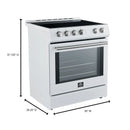 FORNO Leonardo Espresso 30" Slide-In Electric Induction in Stainless-Steel - FFSIN0982-30