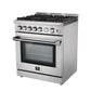 Forno Lseo 30" Freestanding Gas Range with Convection Oven