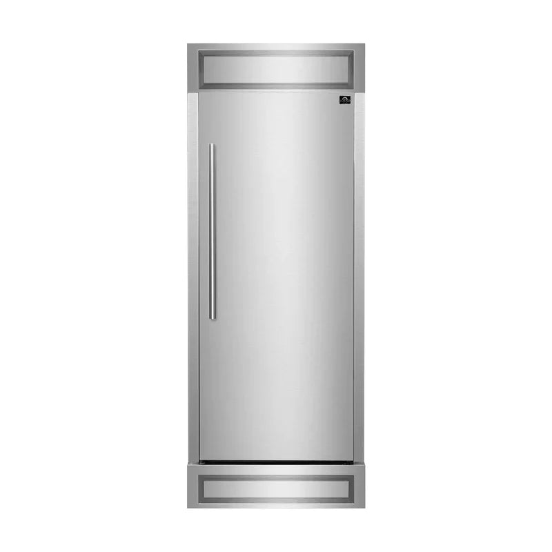 FORNO Maderno 32-Inch 13.6 cu.ft. Right Swing Convertible Refrigerator/Freezer Built-In with Decorative Grill Trim - FFFFD1722-32RS