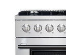 FORNO Marco 36" 5.36 cu. ft. Dual Fuel Range in Stainless Steel with 6 Sealed Burners, FFSGS6197-36