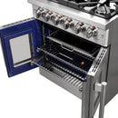 FORNO Massimo 30-Inch Freestanding French Door Gas Range in Stainless Steel - FFSGS6439-30