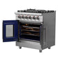 FORNO Massimo 30-Inch Freestanding French Door Gas Range in Stainless Steel - FFSGS6439-30