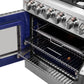 FORNO Massimo 30-Inch Freestanding French Door Gas Range in Stainless Steel - FFSGS6439-30