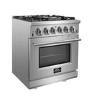 FORNO Massimo 30-Inch Freestanding Gas Range in Stainless Steel - FFSGS6239-30