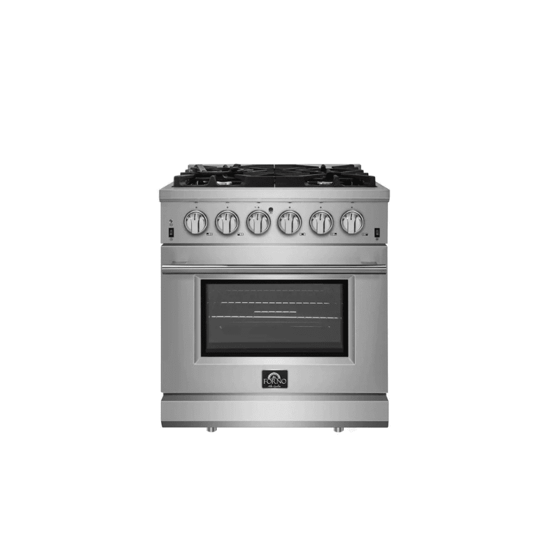 FORNO Massimo 30-Inch Freestanding Gas Range in Stainless Steel - FFSGS6239-30